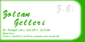 zoltan gelleri business card